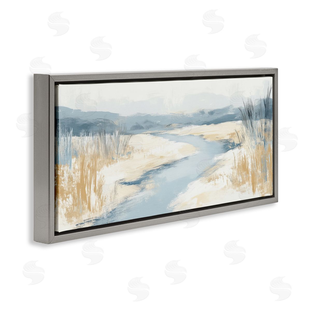Irena Orlov Minimalist River Horizon Canvas Wall Art Print