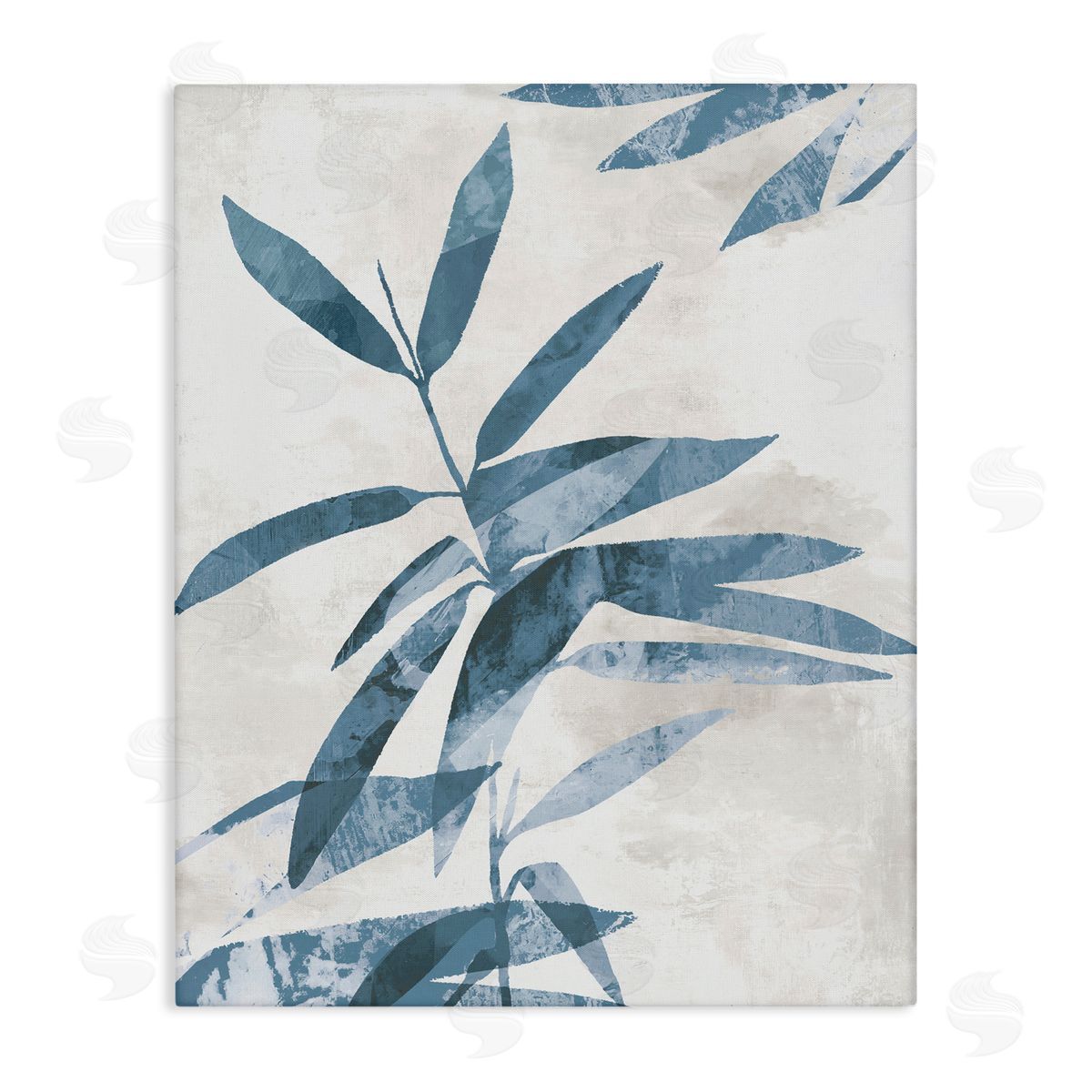 Aoibhne Hogan Blue Twilight Palm Leaves Canvas Wall Art Print