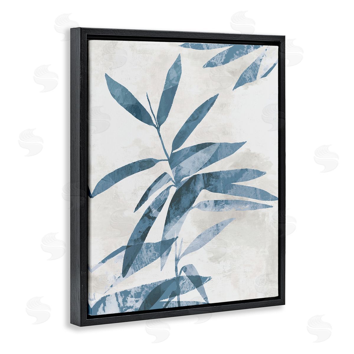 Aoibhne Hogan Blue Twilight Palm Leaves Canvas Wall Art Print