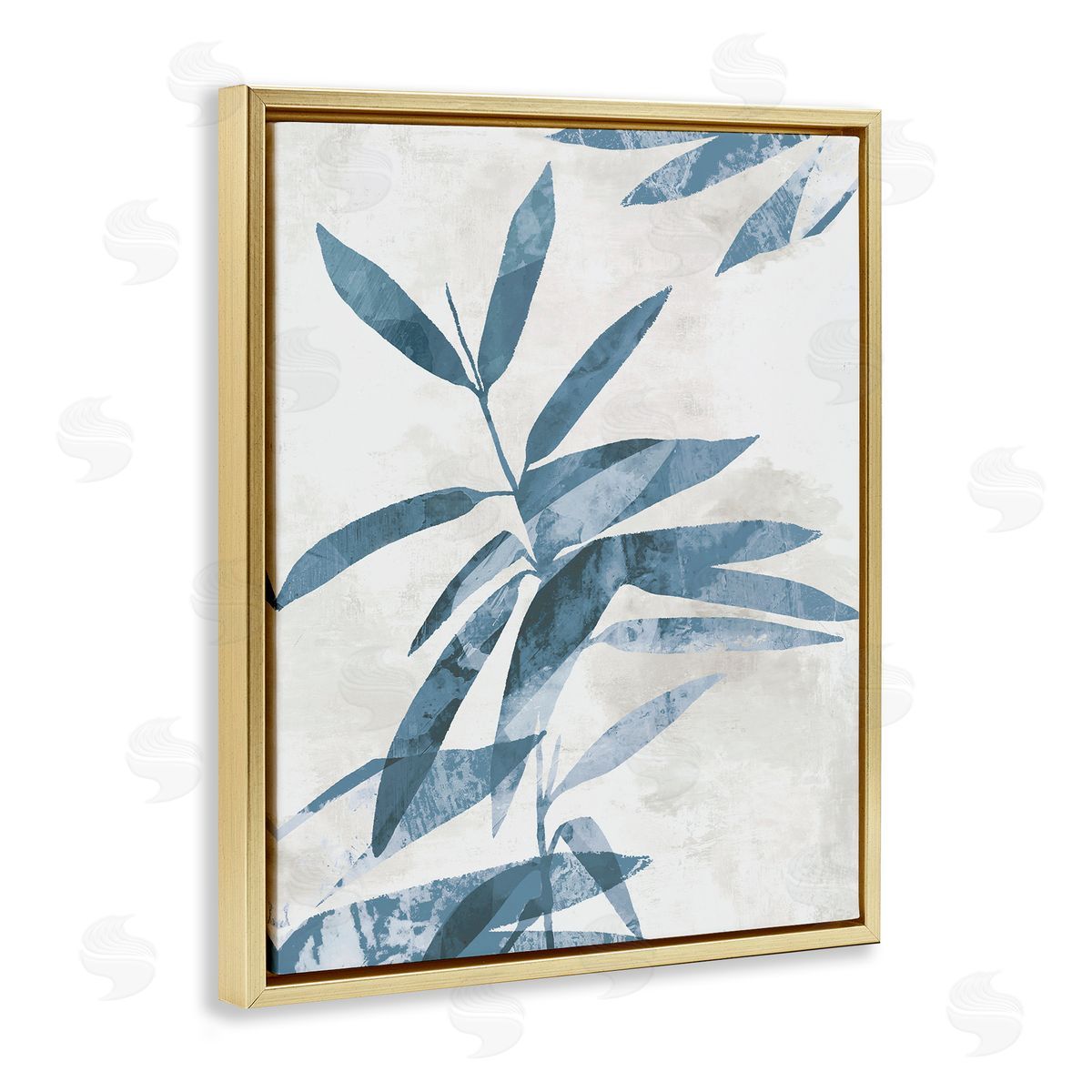 Aoibhne Hogan Blue Twilight Palm Leaves Canvas Wall Art Print