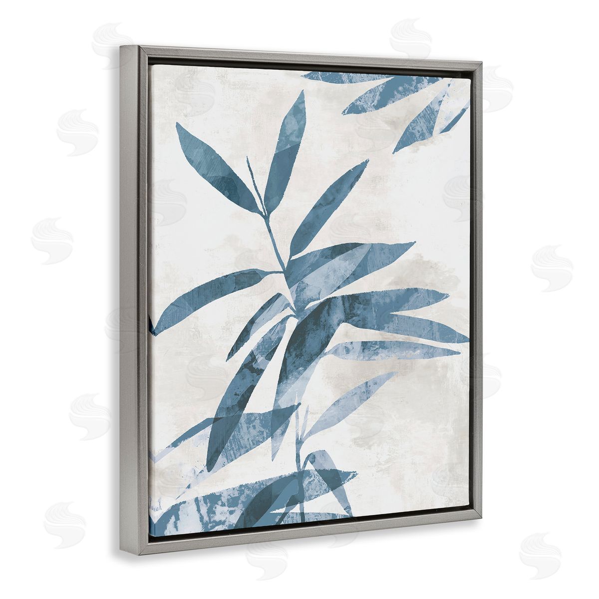 Aoibhne Hogan Blue Twilight Palm Leaves Canvas Wall Art Print