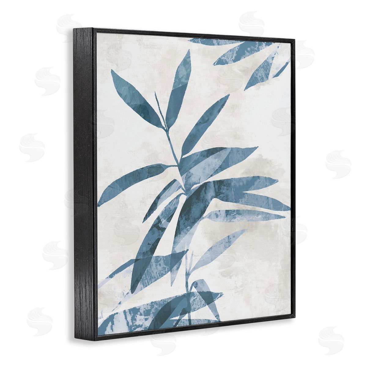 Aoibhne Hogan Blue Twilight Palm Leaves Canvas Wall Art Print
