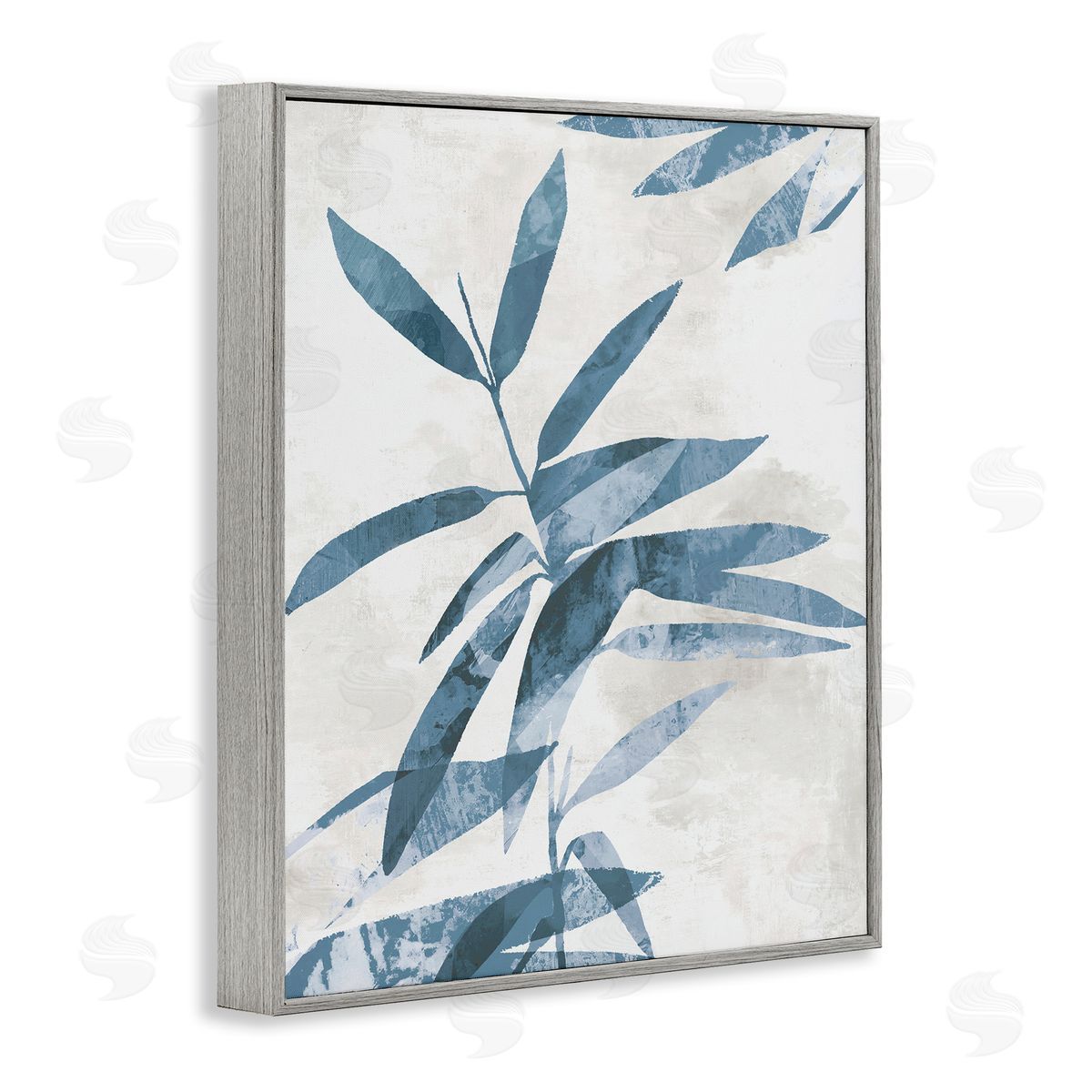 Aoibhne Hogan Blue Twilight Palm Leaves Canvas Wall Art Print