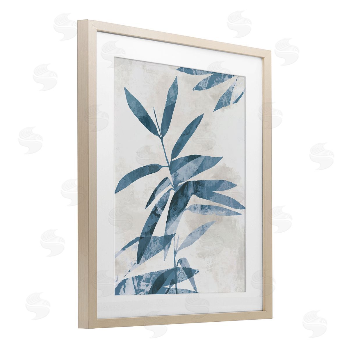 Aoibhne Hogan Blue Twilight Palm Leaves Canvas Wall Art Print