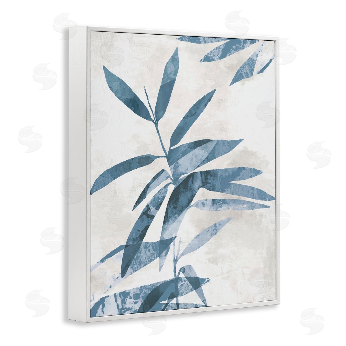 Aoibhne Hogan Blue Twilight Palm Leaves Canvas Wall Art Print