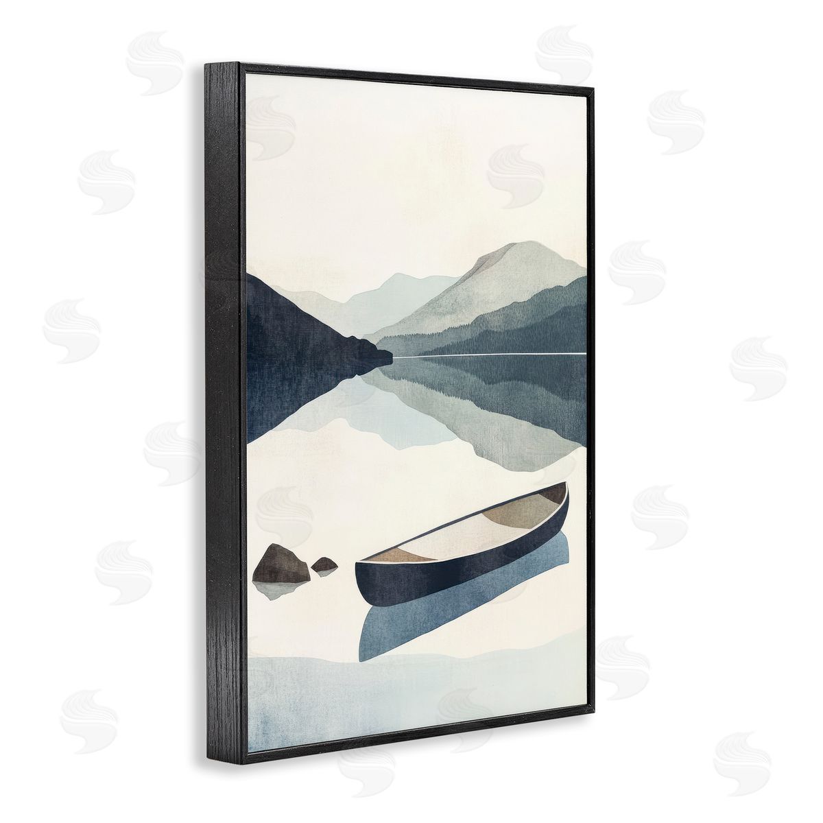Mona Grace Silent Shore Canoe Canvas Wall Art Print