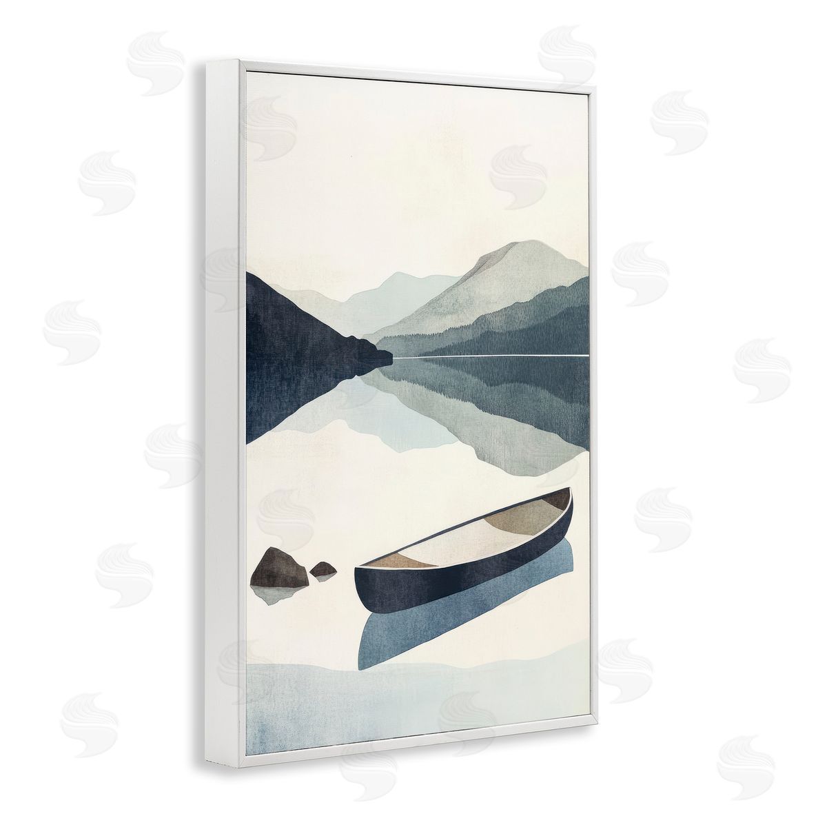 Mona Grace Silent Shore Canoe Canvas Wall Art Print