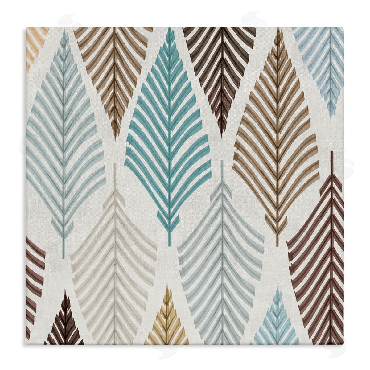 Eli Jones Leaf And Stem Pattern Canvas Wall Art Print