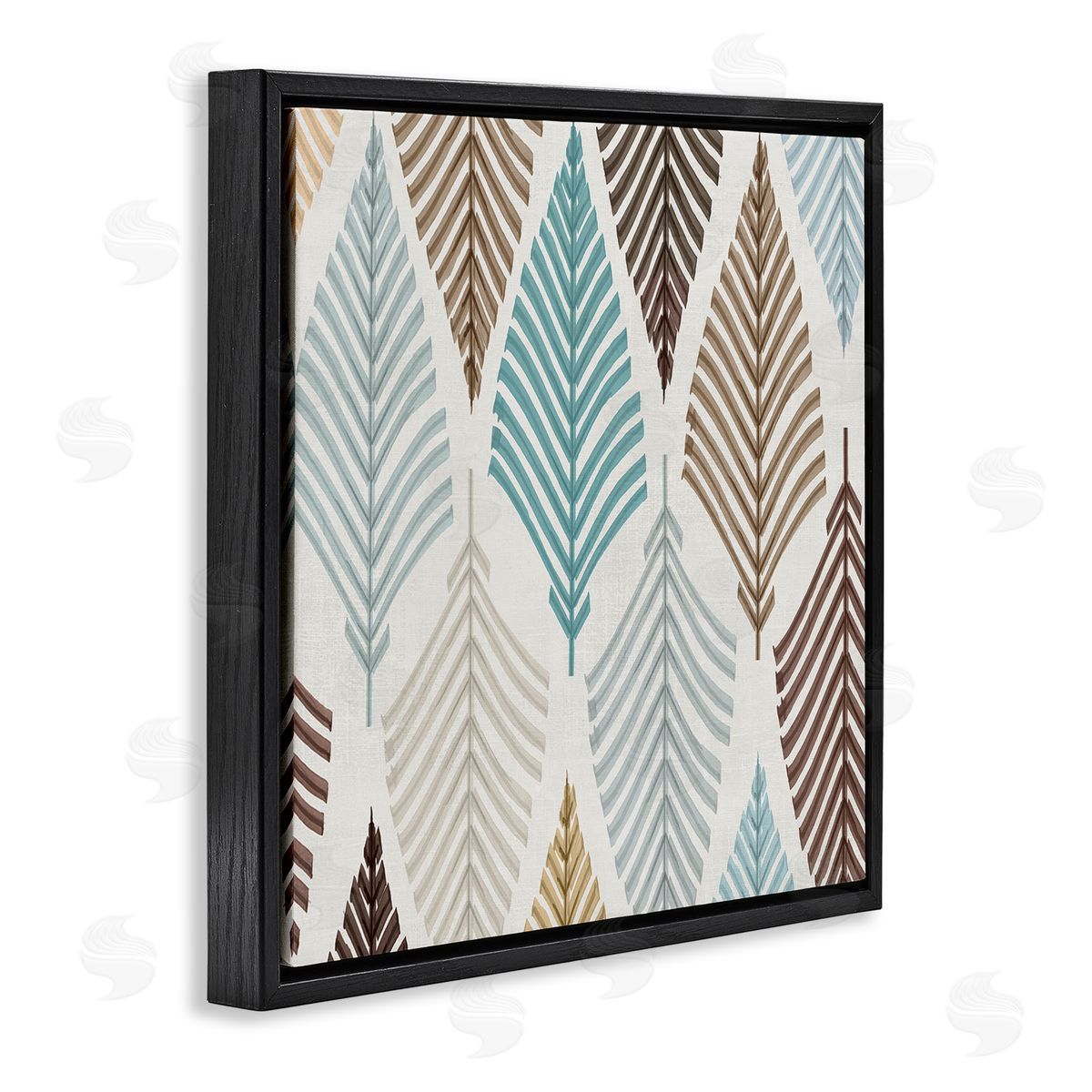 Eli Jones Leaf And Stem Pattern Canvas Wall Art Print