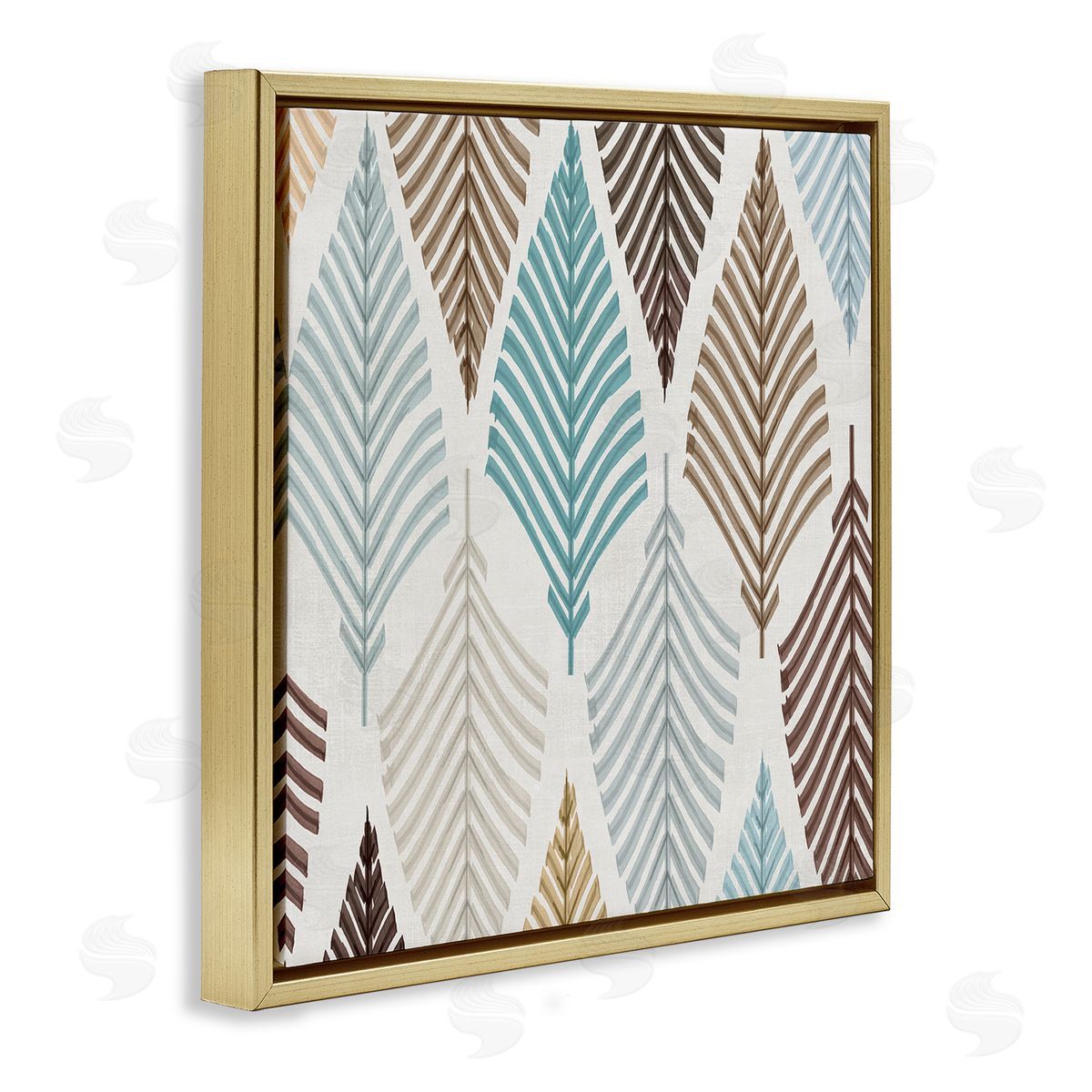 Eli Jones Leaf And Stem Pattern Canvas Wall Art Print
