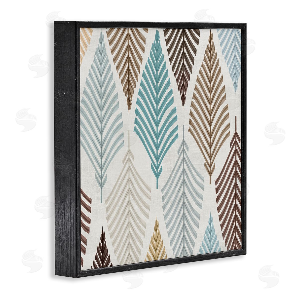 Eli Jones Leaf And Stem Pattern Canvas Wall Art Print