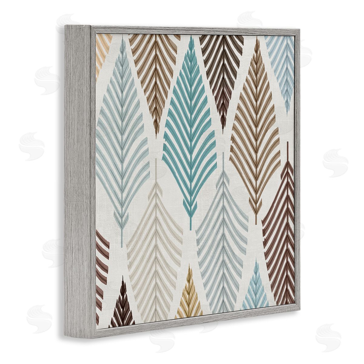 Eli Jones Leaf And Stem Pattern Canvas Wall Art Print