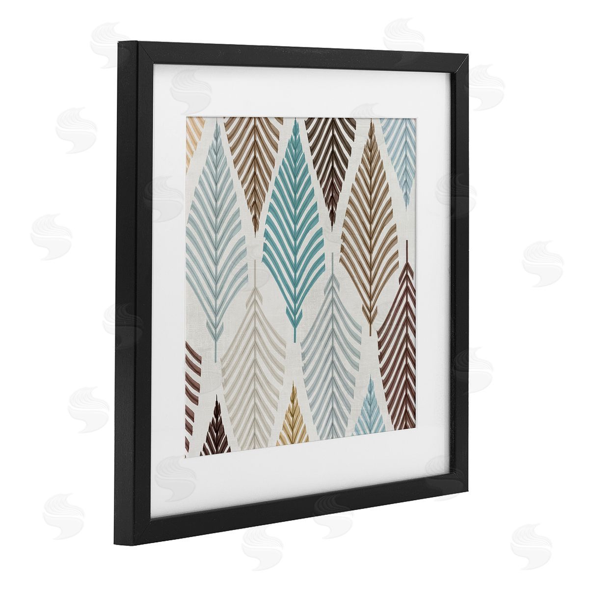 Eli Jones Leaf And Stem Pattern Canvas Wall Art Print