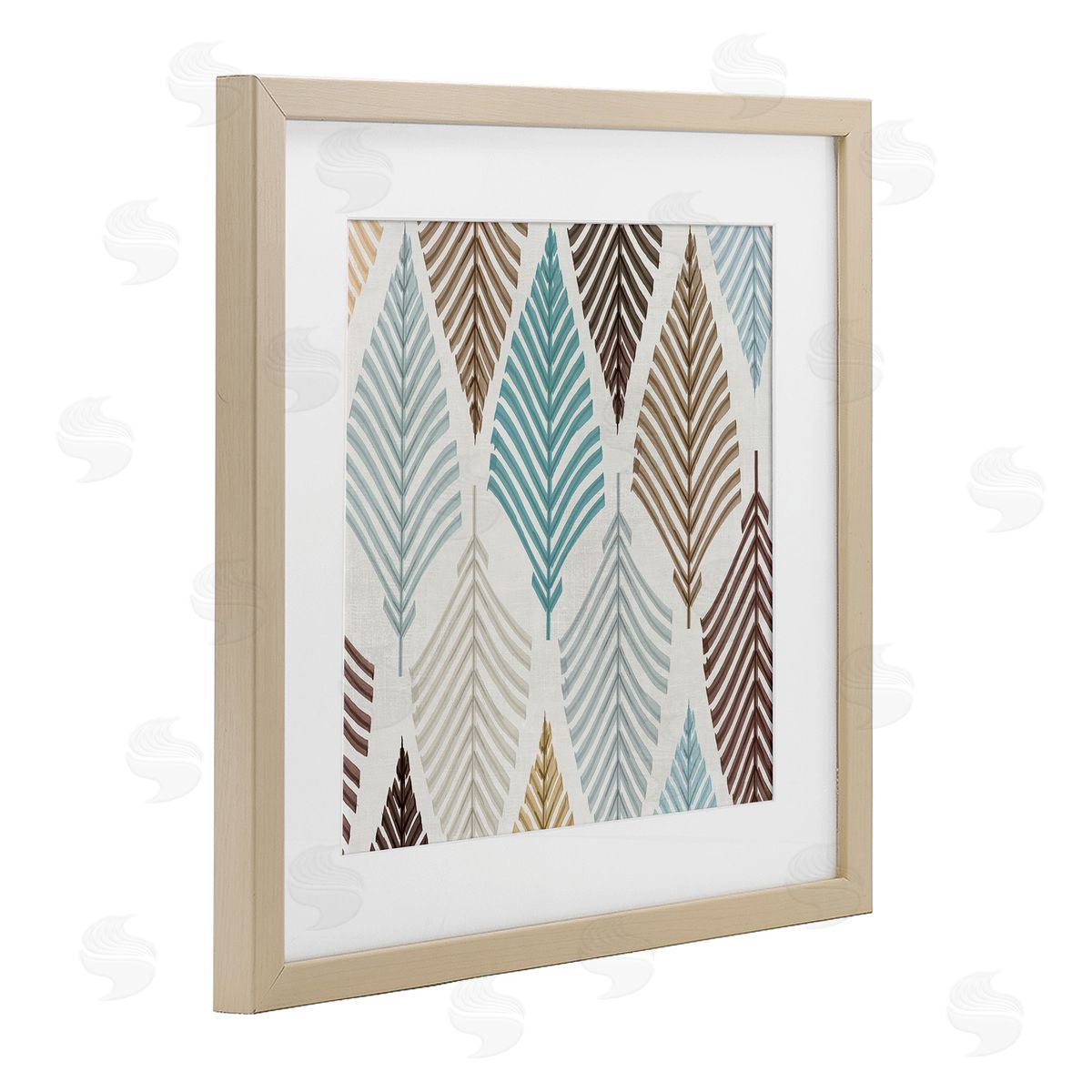 Eli Jones Leaf And Stem Pattern Canvas Wall Art Print