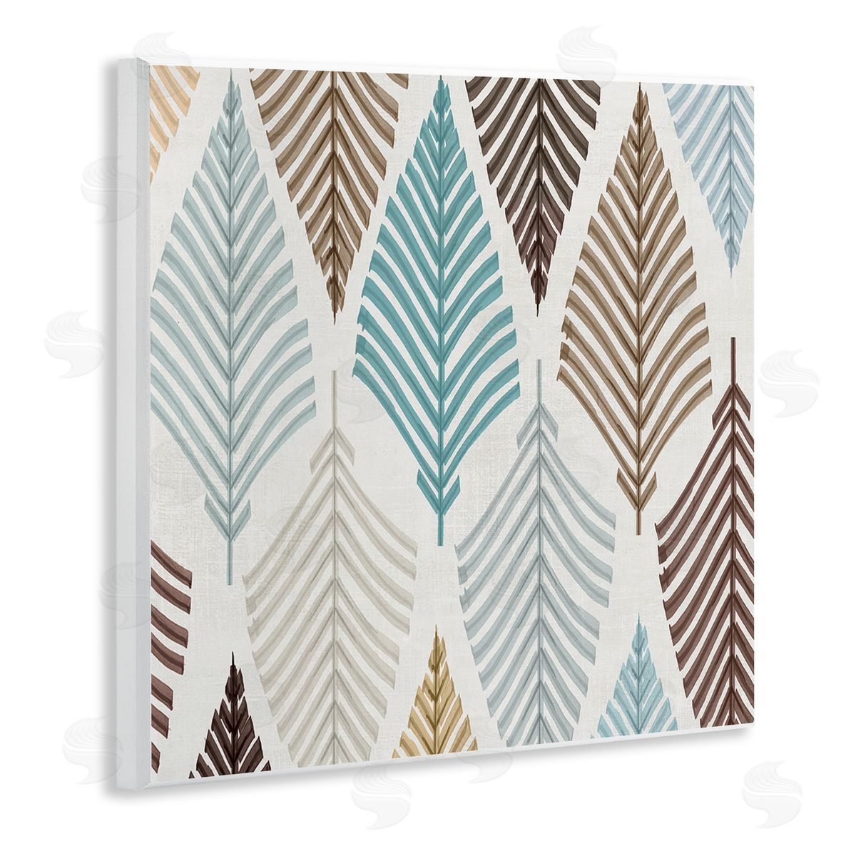 Eli Jones Leaf And Stem Pattern Canvas Wall Art Print