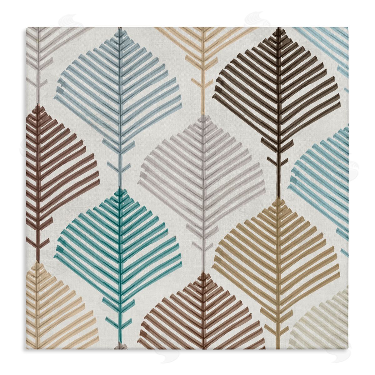 Eli Jones Boho Leaf & Stem Canvas Wall Art Print