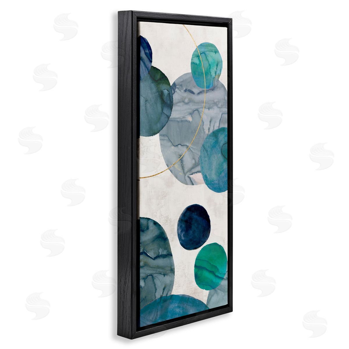 Jacob Q Pale Cool Tones Circles Canvas Wall Art Print