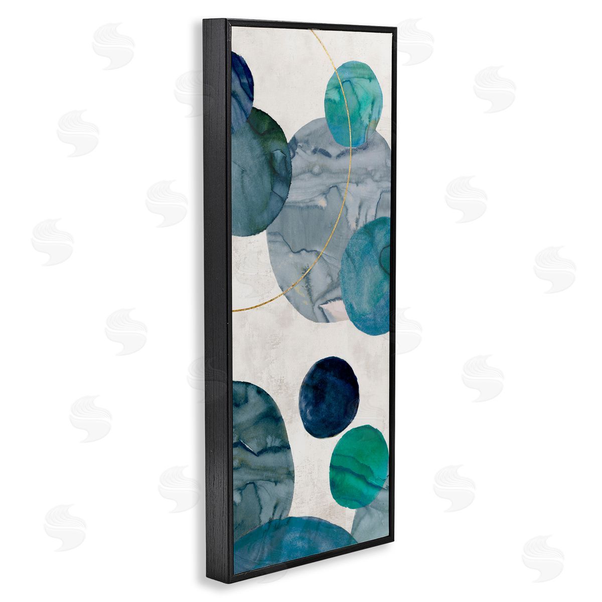 Jacob Q Pale Cool Tones Circles Canvas Wall Art Print