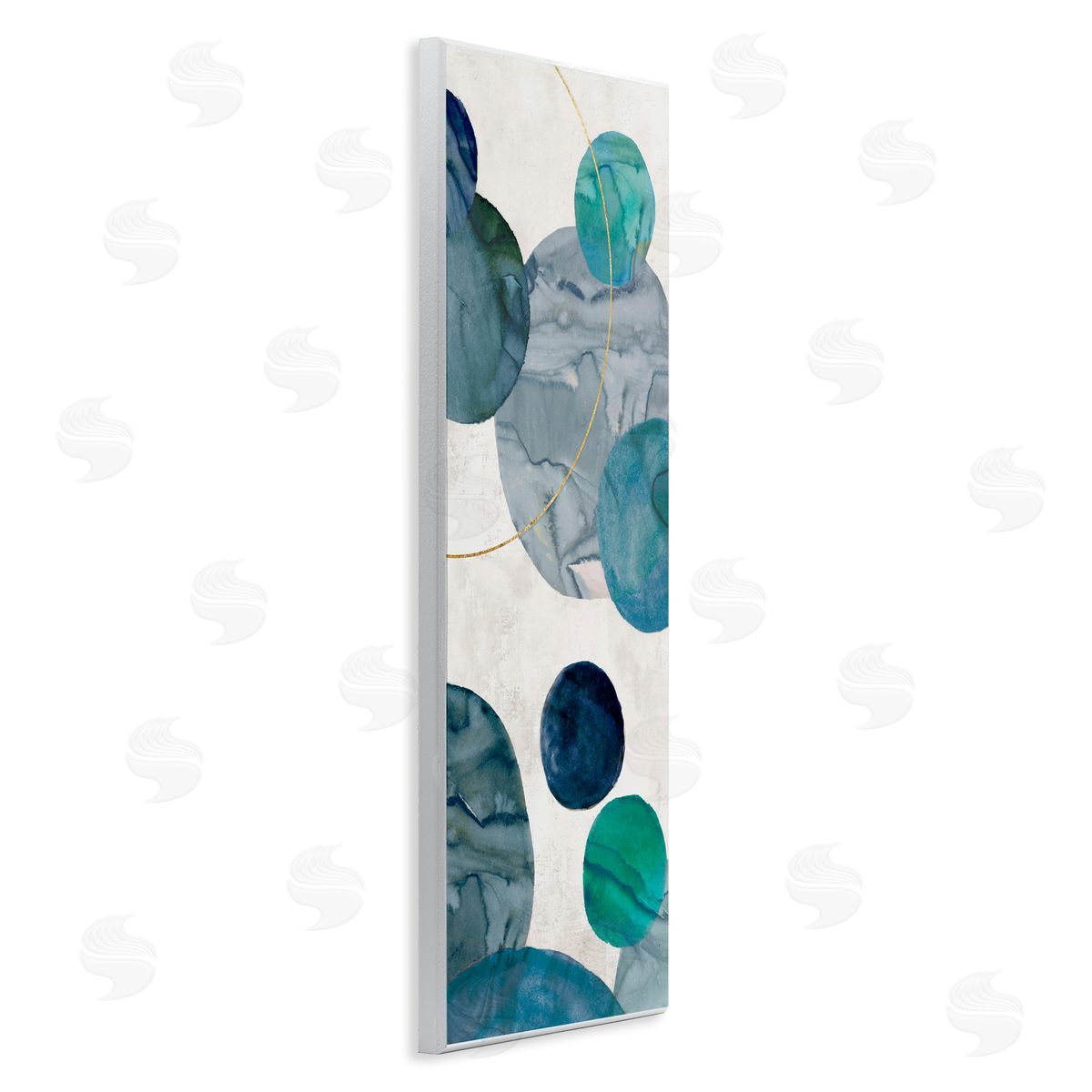 Jacob Q Pale Cool Tones Circles Canvas Wall Art Print