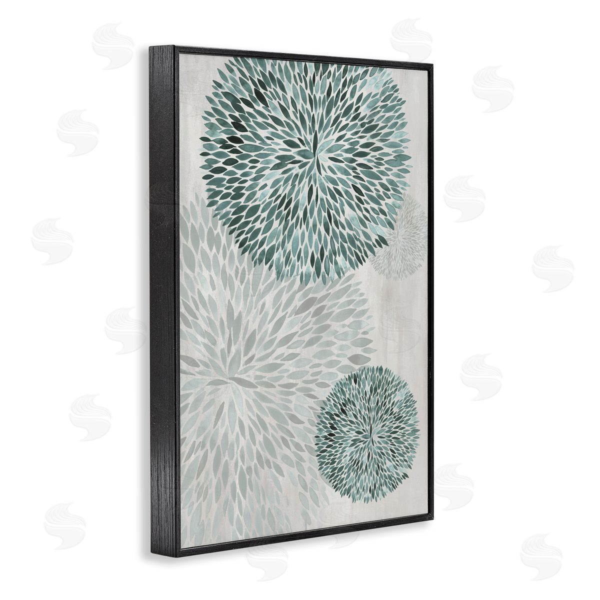 Hannah Dawson Circular Leafy Whirls Canvas Wall Art Print
