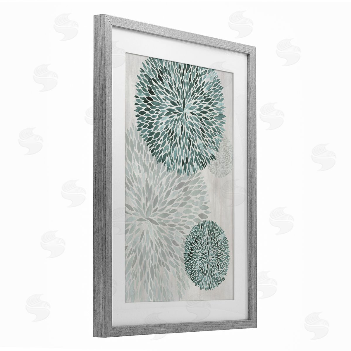 Hannah Dawson Circular Leafy Whirls Canvas Wall Art Print