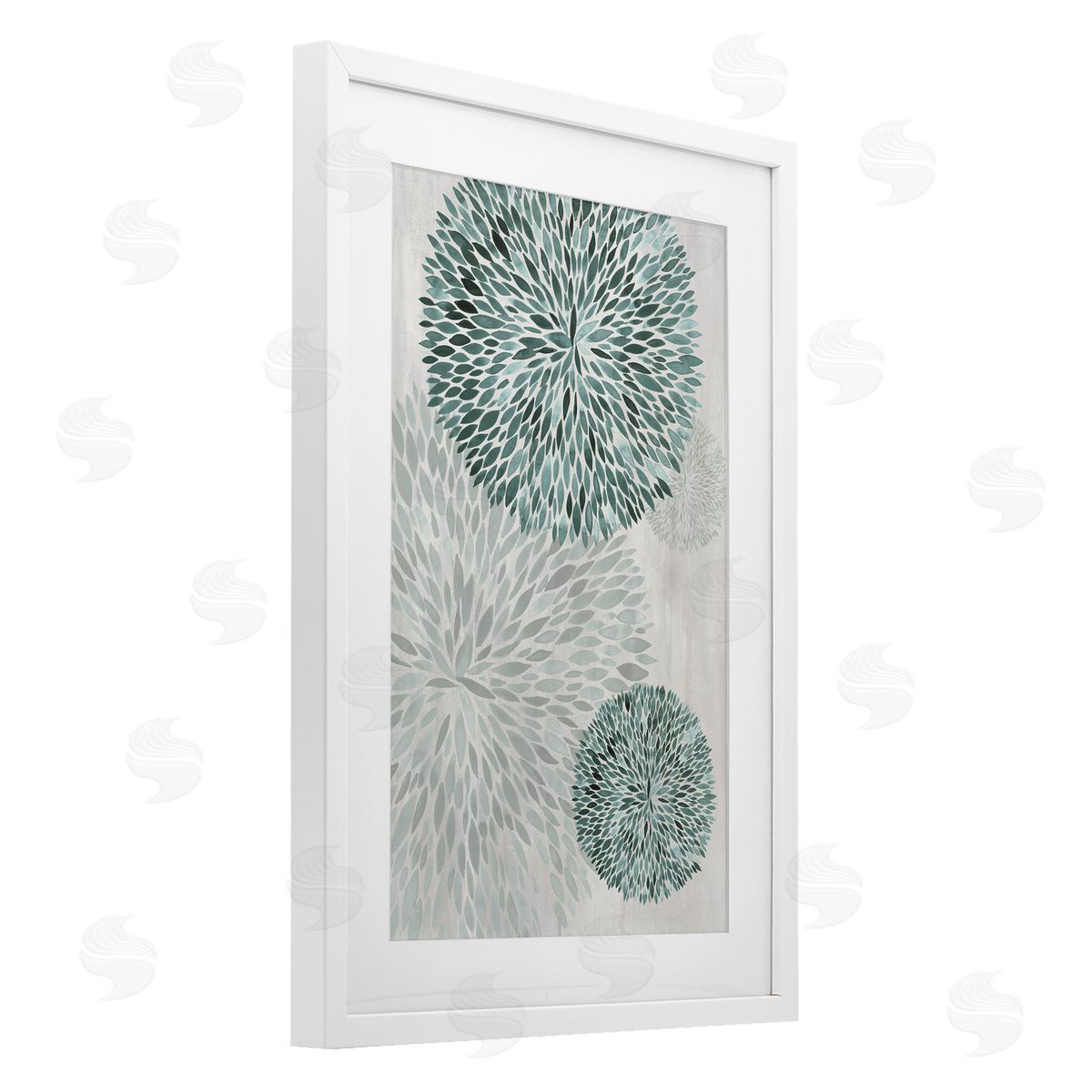 Hannah Dawson Circular Leafy Whirls Canvas Wall Art Print