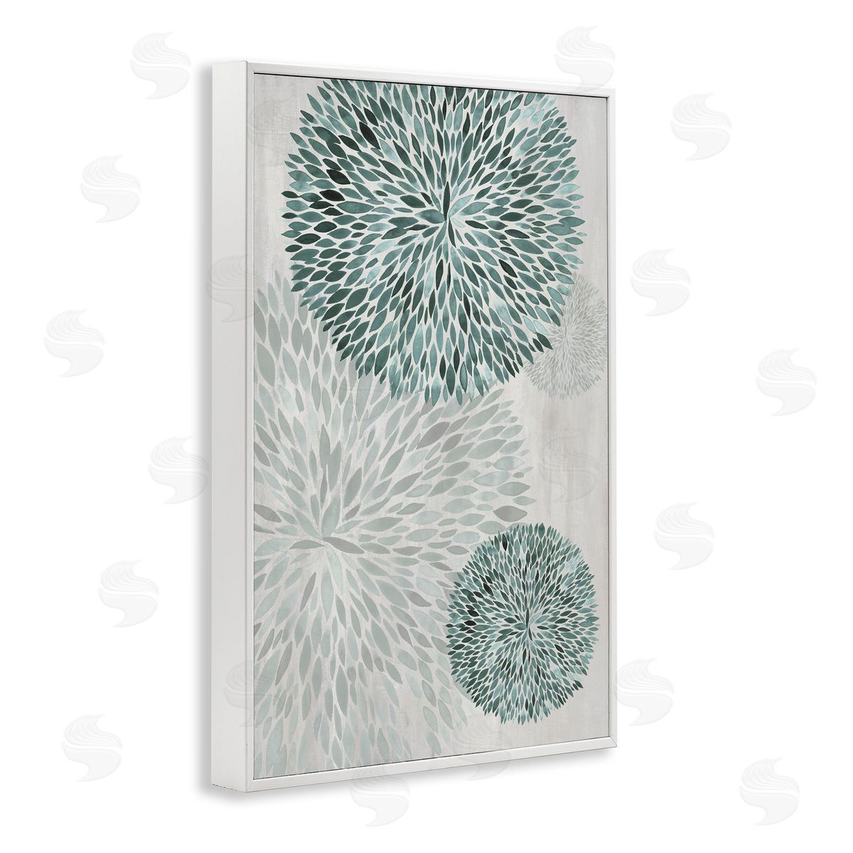 Hannah Dawson Circular Leafy Whirls Canvas Wall Art Print