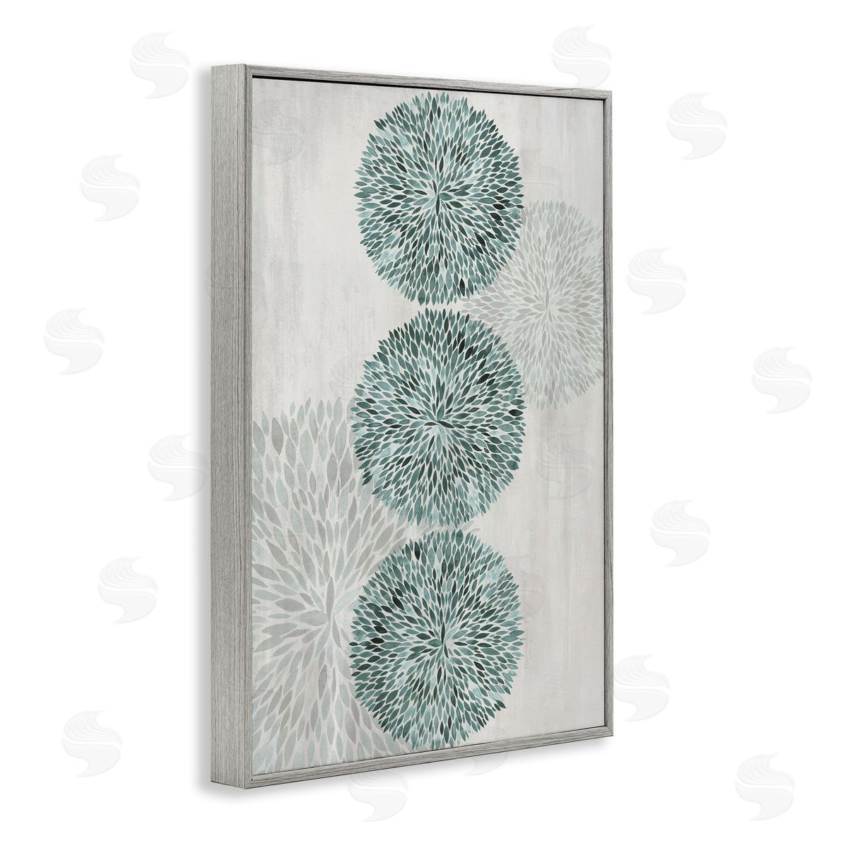 Hannah Dawson Round Leafy Whirl Canvas Wall Art Print