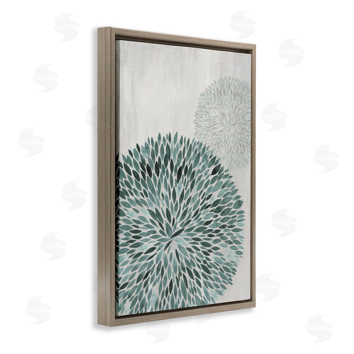 Hannah Dawson Round Leafy Shape Canvas Wall Art Print
