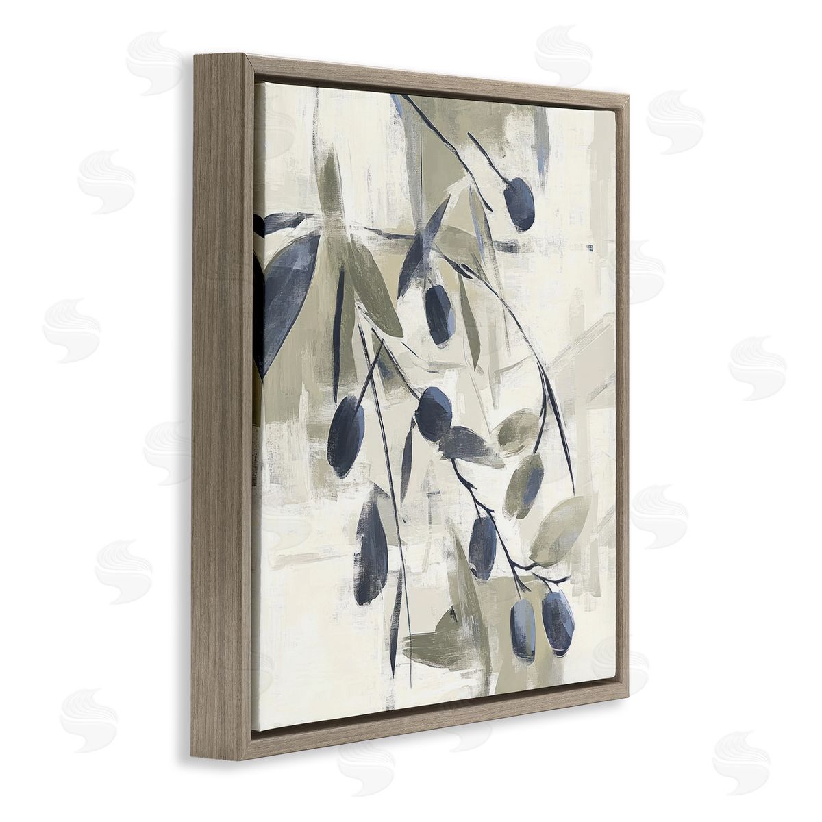 Mona Grace Mediterranean Green Botanicals Canvas Wall Art Print