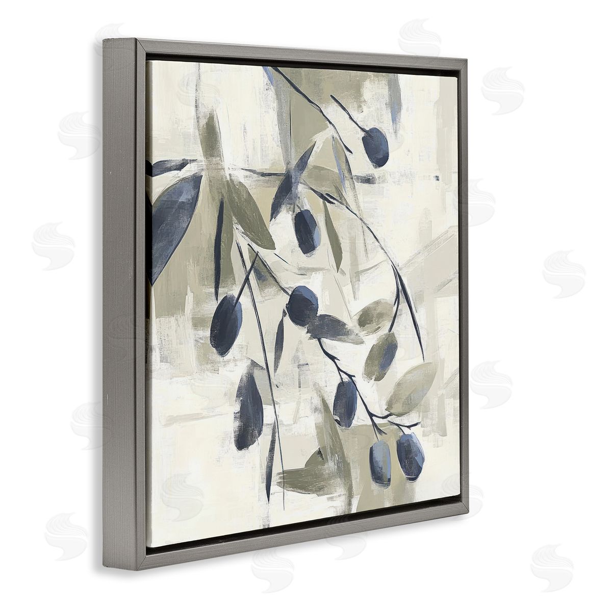 Mona Grace Mediterranean Green Botanicals Canvas Wall Art Print