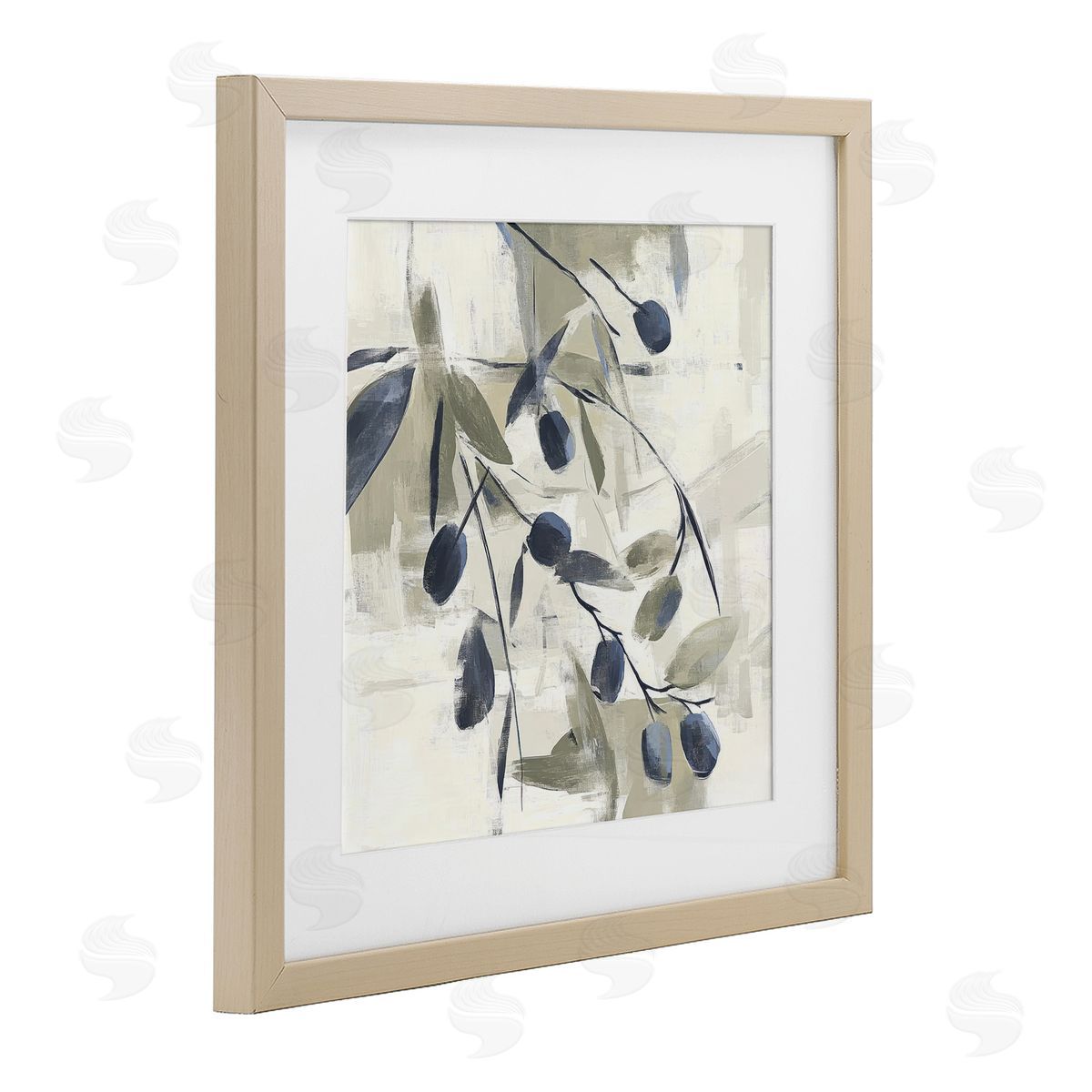 Mona Grace Mediterranean Green Botanicals Canvas Wall Art Print