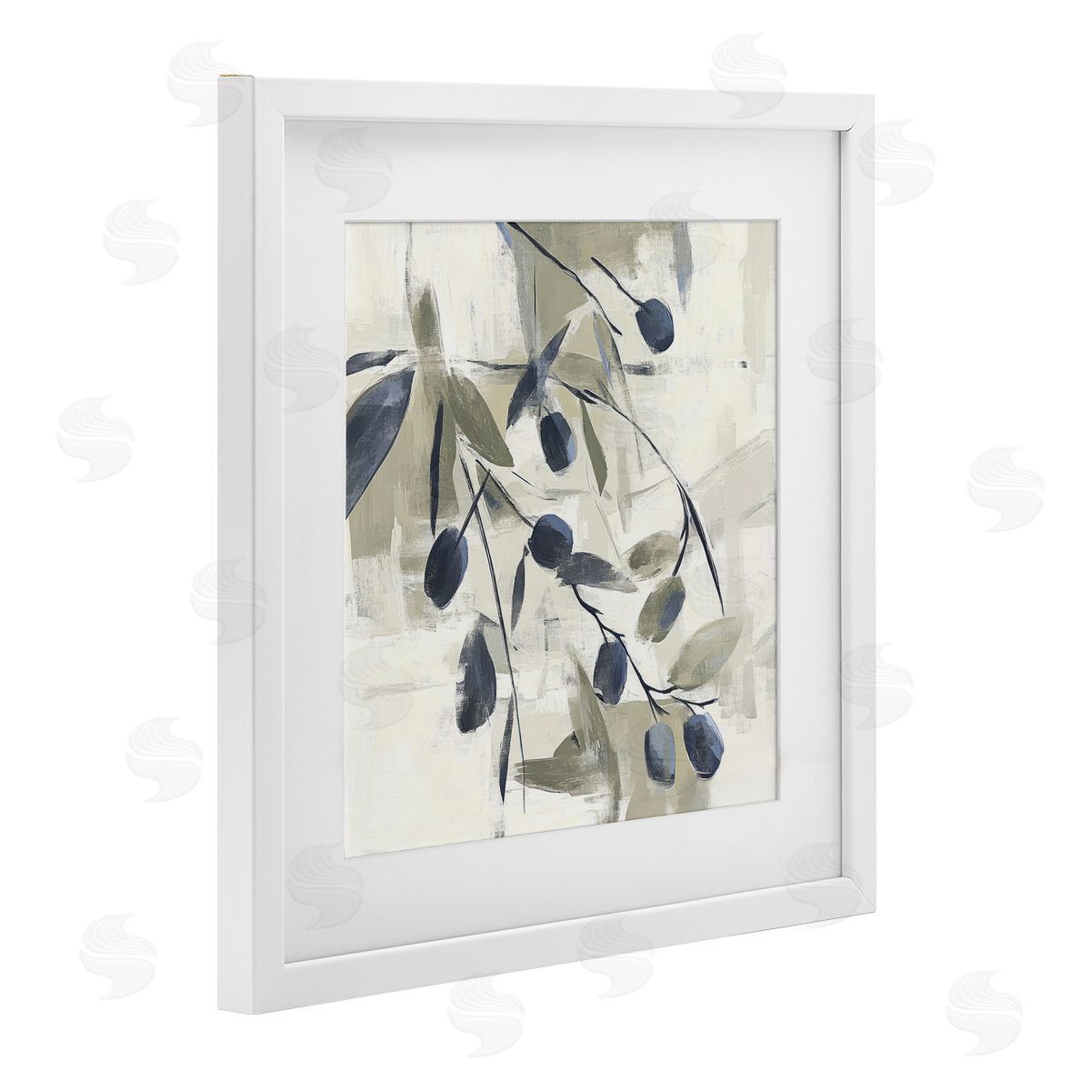 Mona Grace Mediterranean Green Botanicals Canvas Wall Art Print