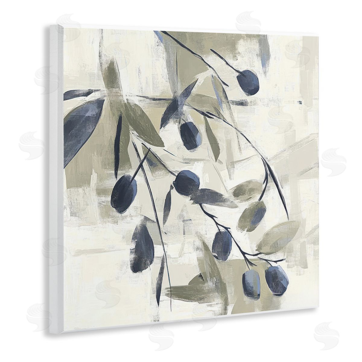 Mona Grace Mediterranean Green Botanicals Canvas Wall Art Print