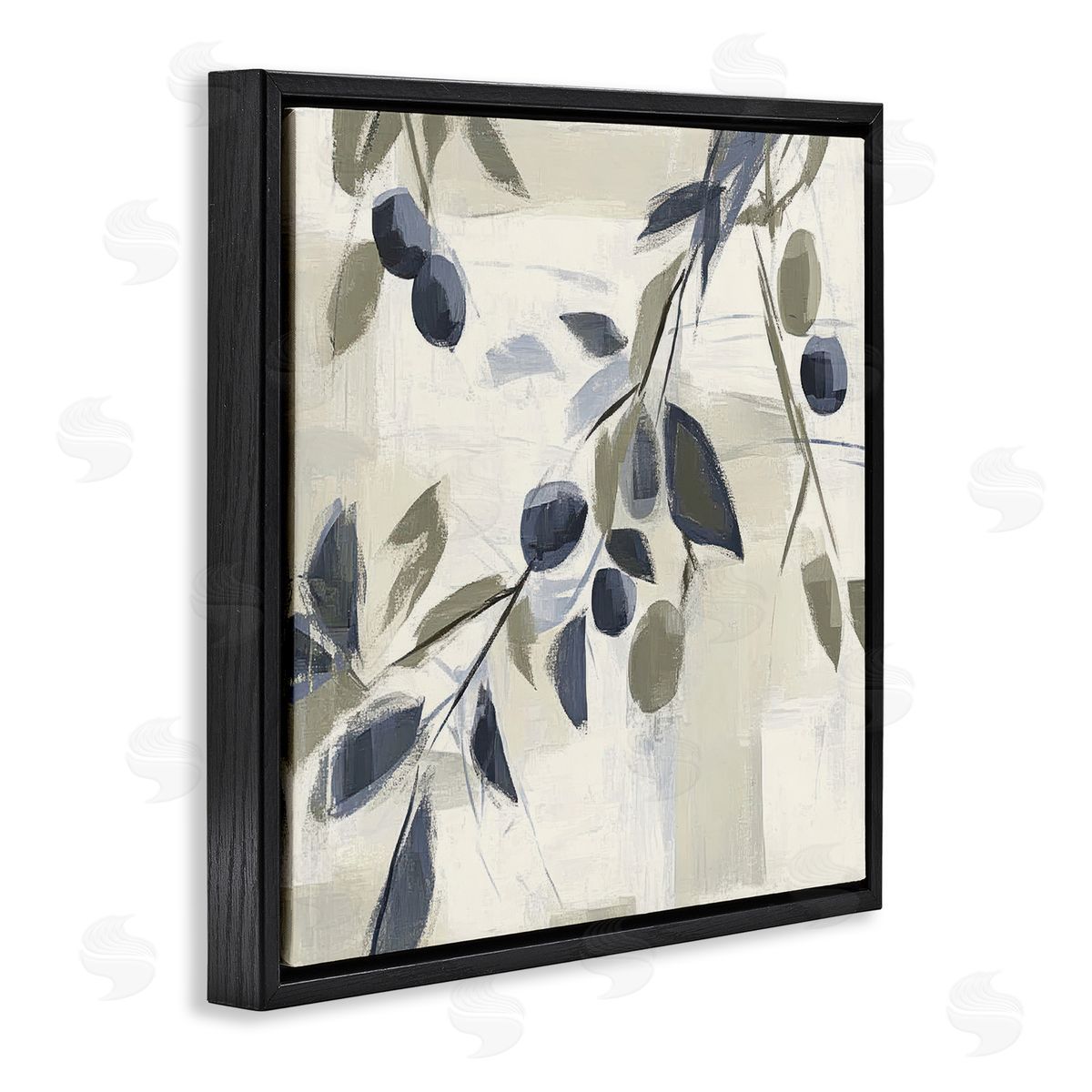 Mona Grace Soft Mediterranean Greenery Canvas Wall Art Print