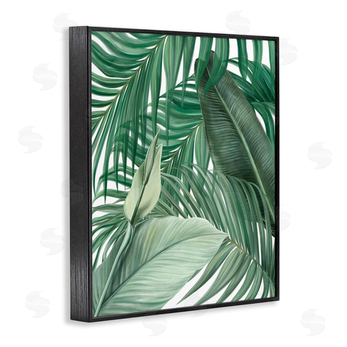 Unknown Clean Tropics Layered Leaves Canvas Wall Art Print