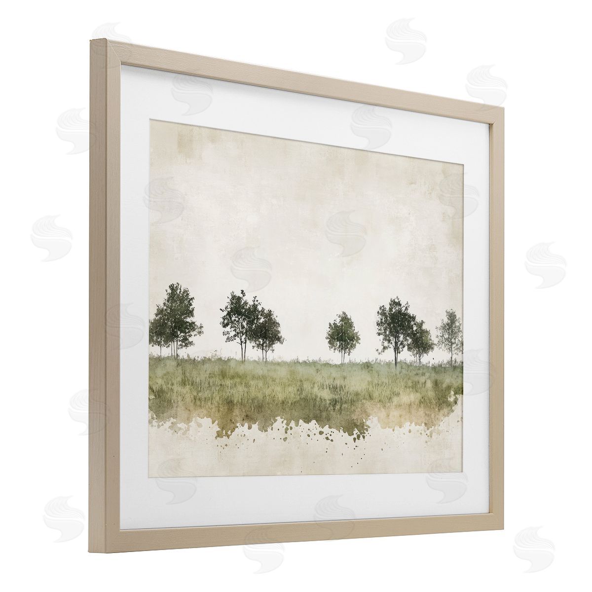 Mona Grace Still Woodland in Neutrals Canvas Wall Art Print