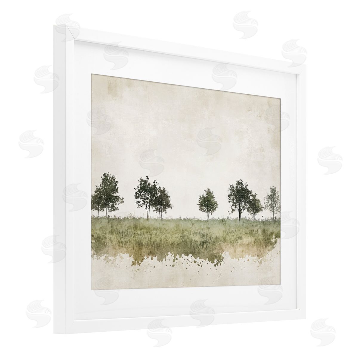 Mona Grace Still Woodland in Neutrals Canvas Wall Art Print