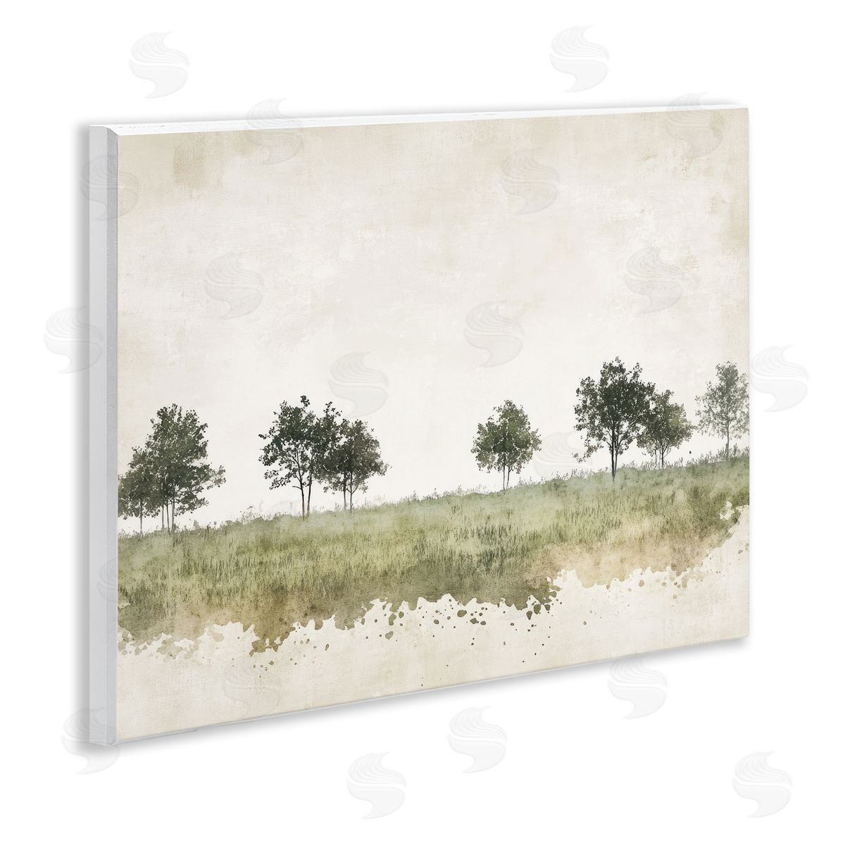 Mona Grace Still Woodland in Neutrals Canvas Wall Art Print