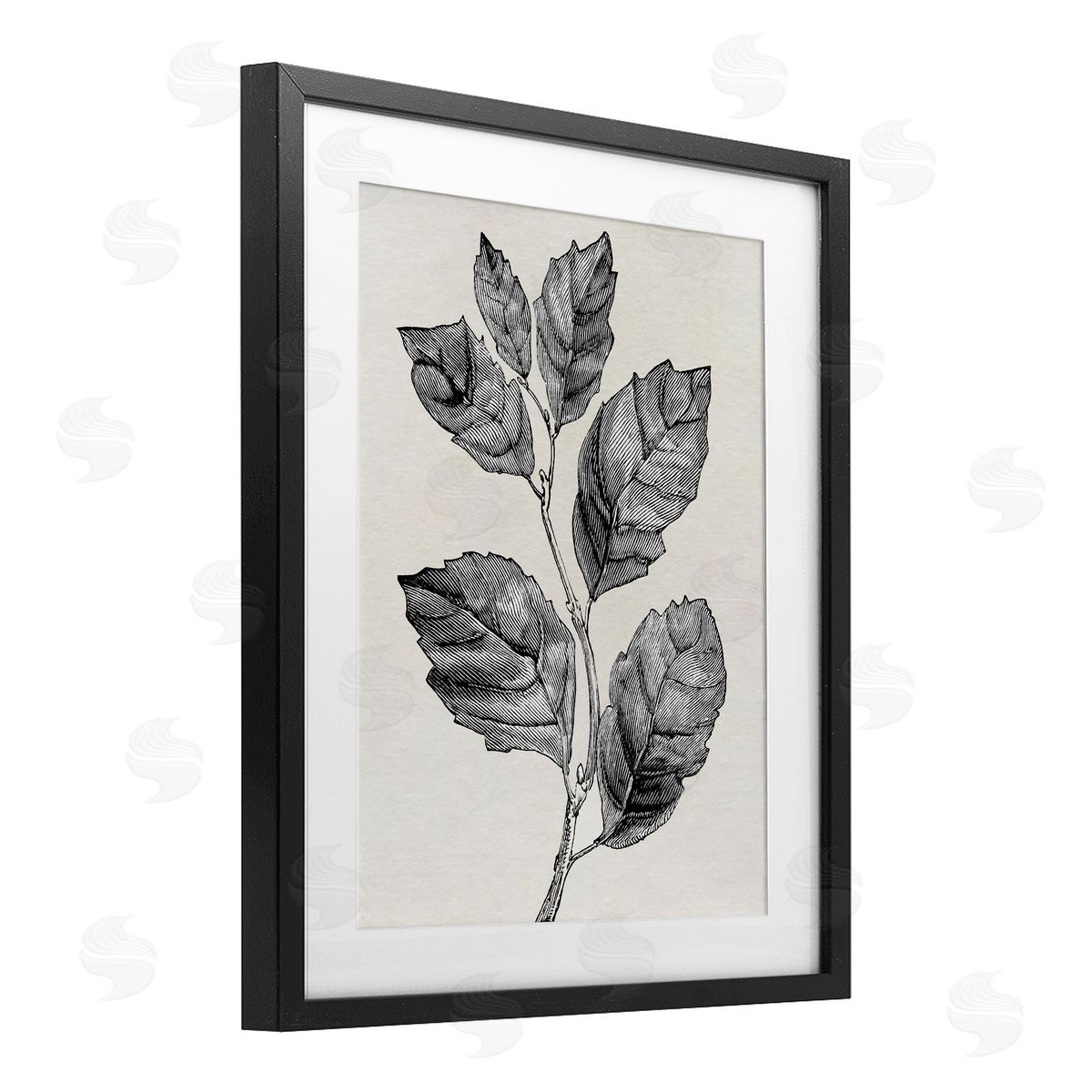 Karen Smith Classic Leaf Branch Cut Canvas Wall Art Print