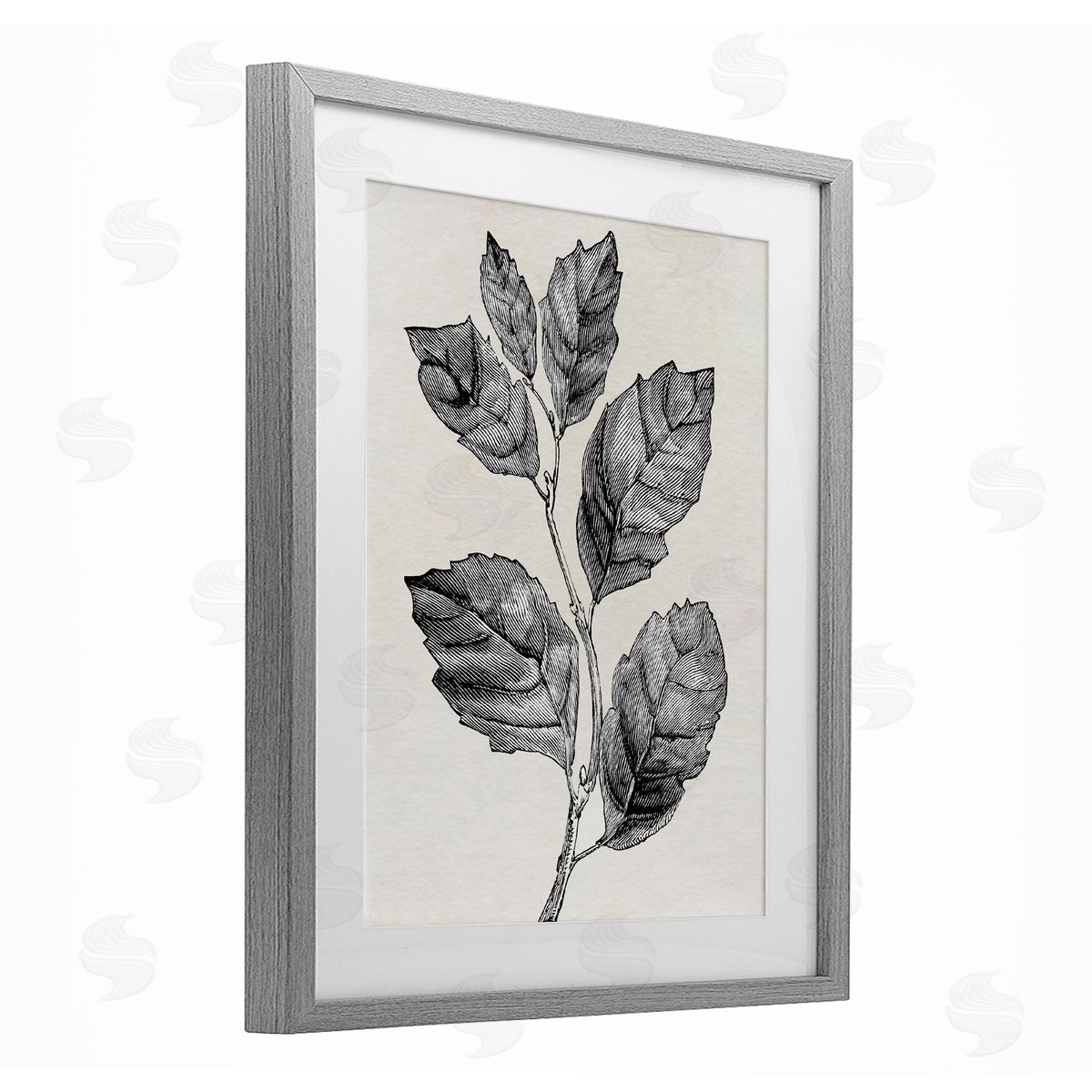 Karen Smith Classic Leaf Branch Cut Canvas Wall Art Print