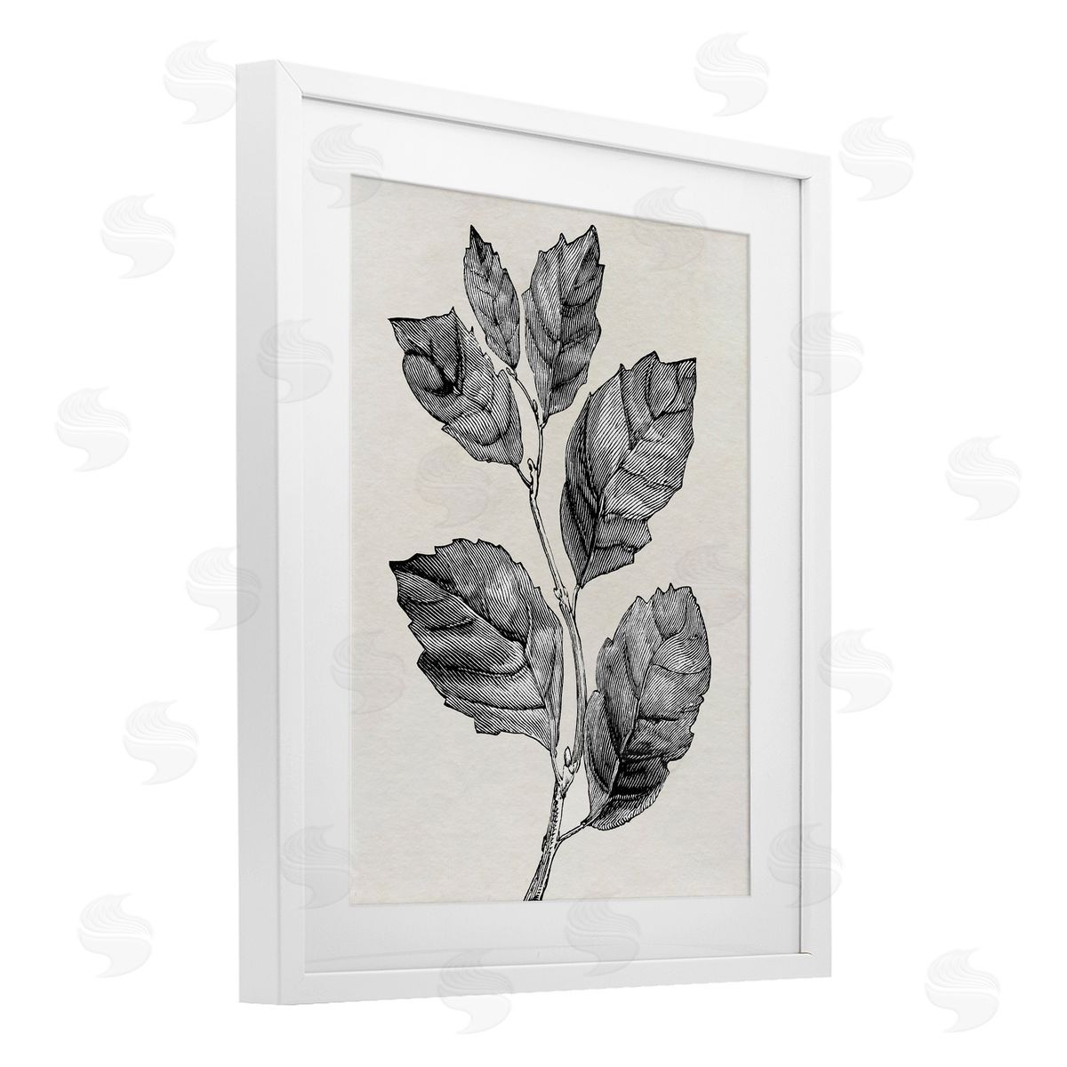 Karen Smith Classic Leaf Branch Cut Canvas Wall Art Print