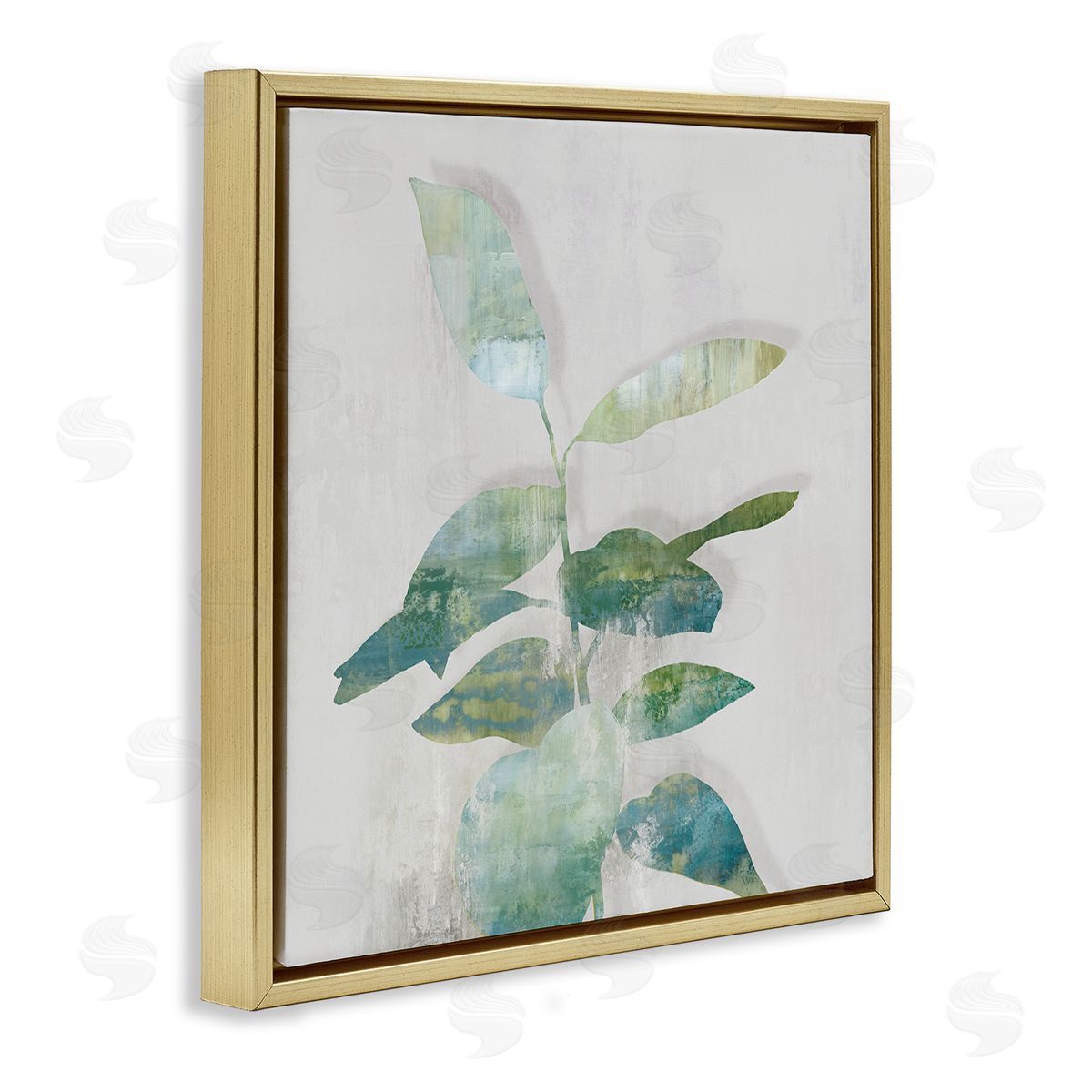 Alex Black Minimal Bloom Leaves Canvas Wall Art Print