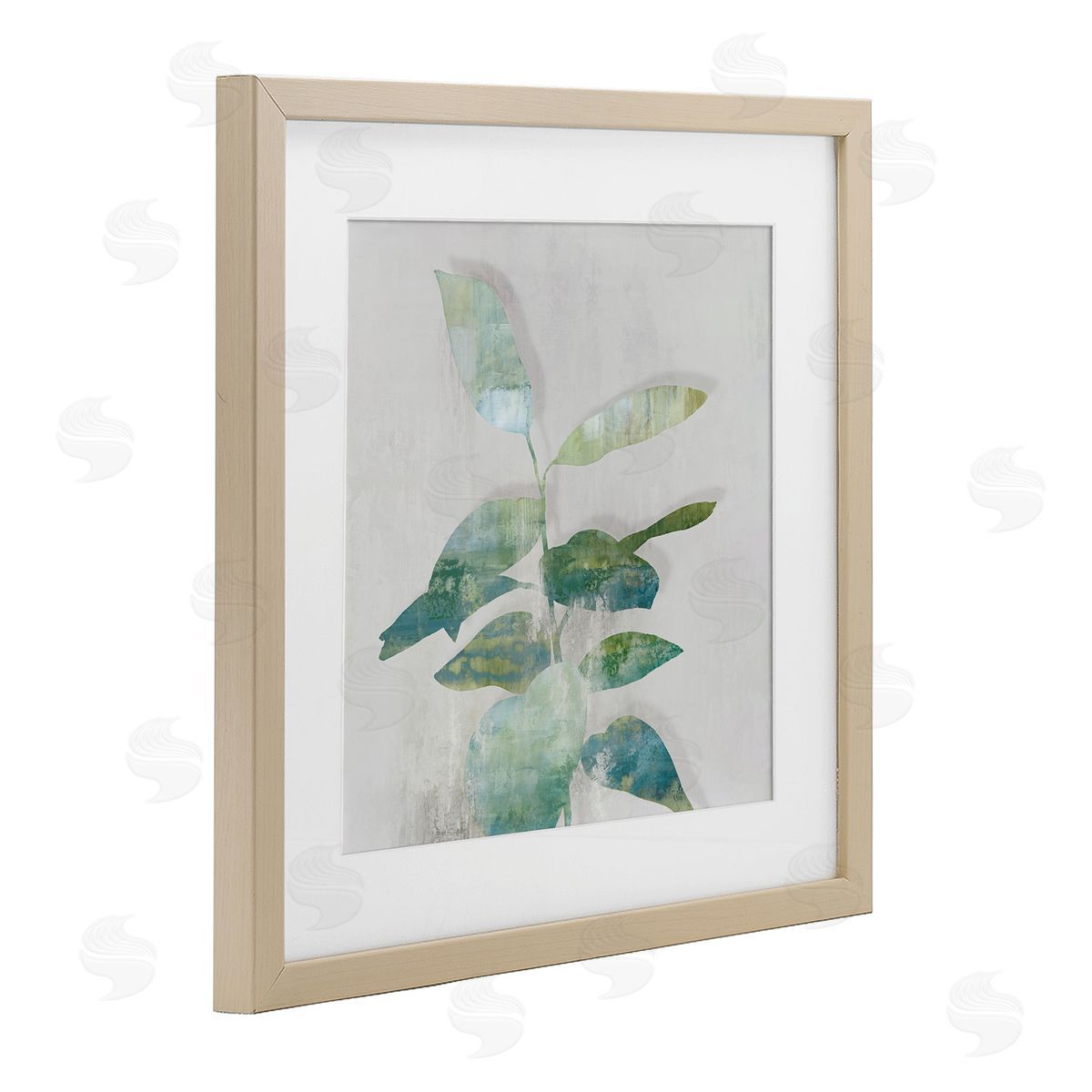 Alex Black Minimal Bloom Leaves Canvas Wall Art Print