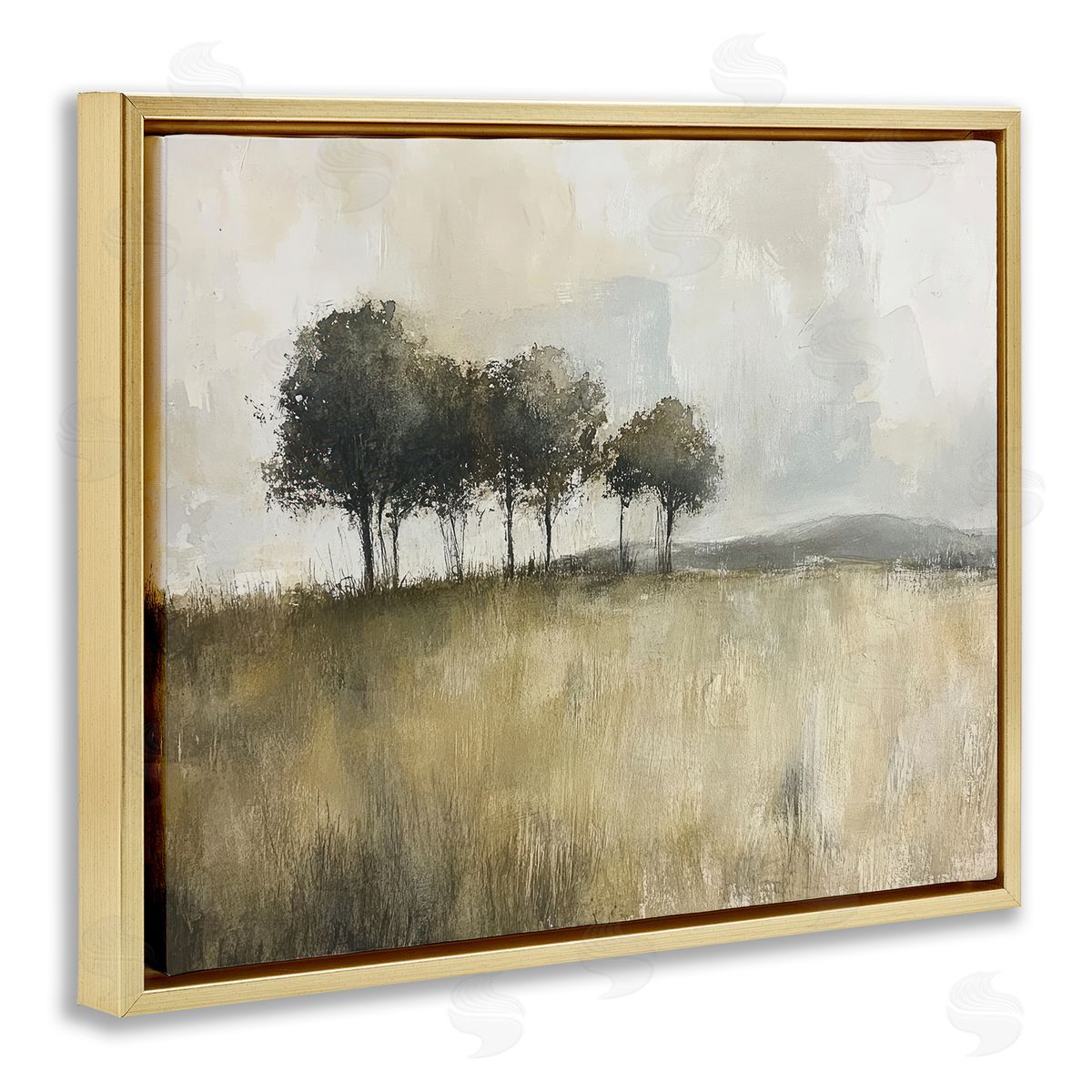 Mona Grace Earthy Woodland Trees Canvas Wall Art Print