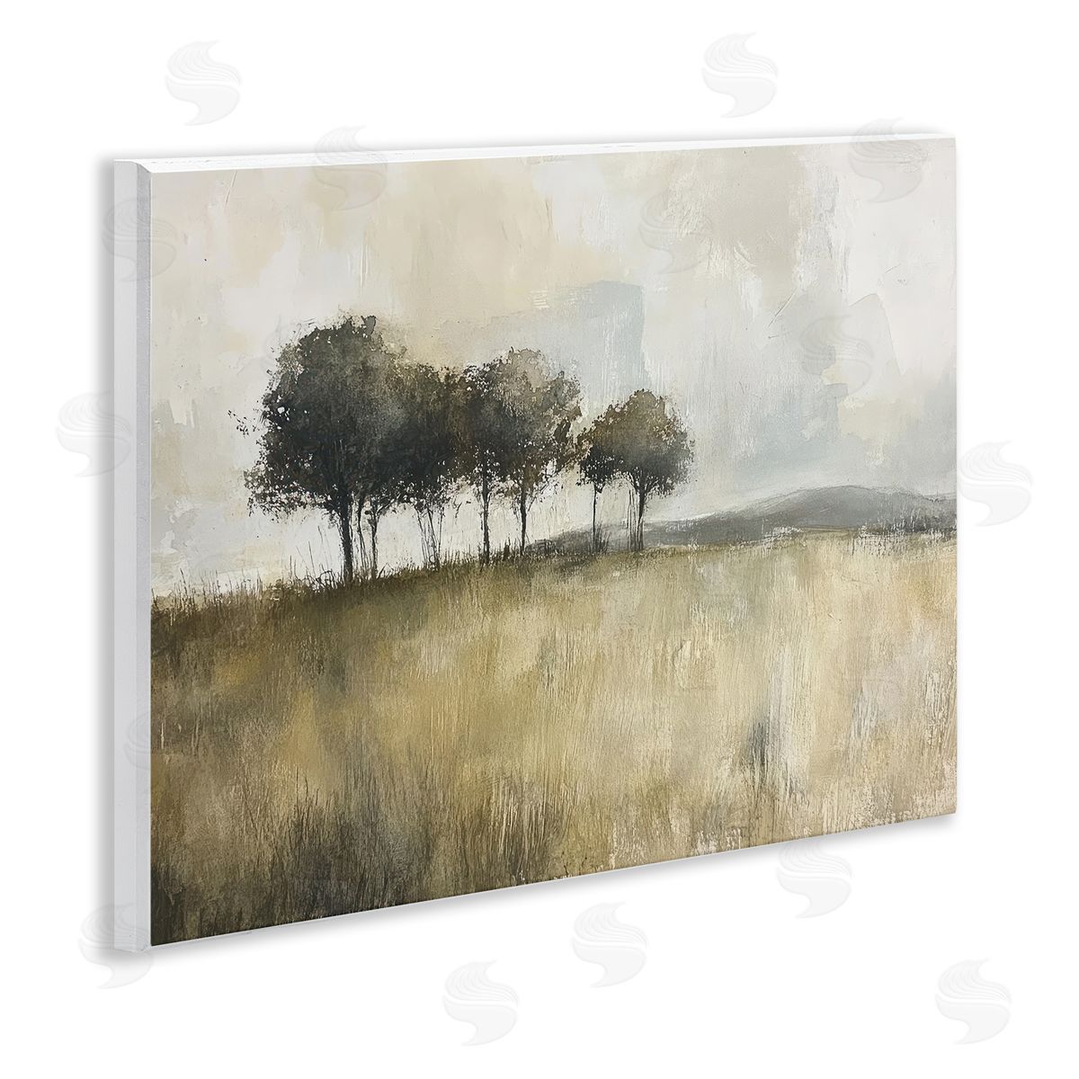 Mona Grace Earthy Woodland Trees Canvas Wall Art Print