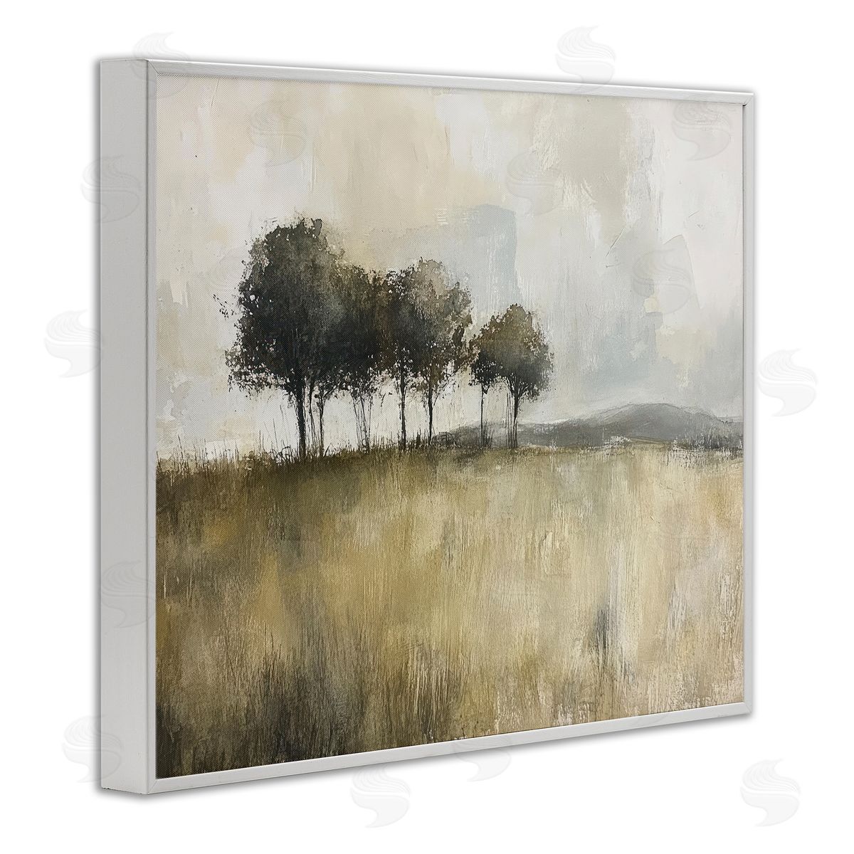 Mona Grace Earthy Woodland Trees Canvas Wall Art Print