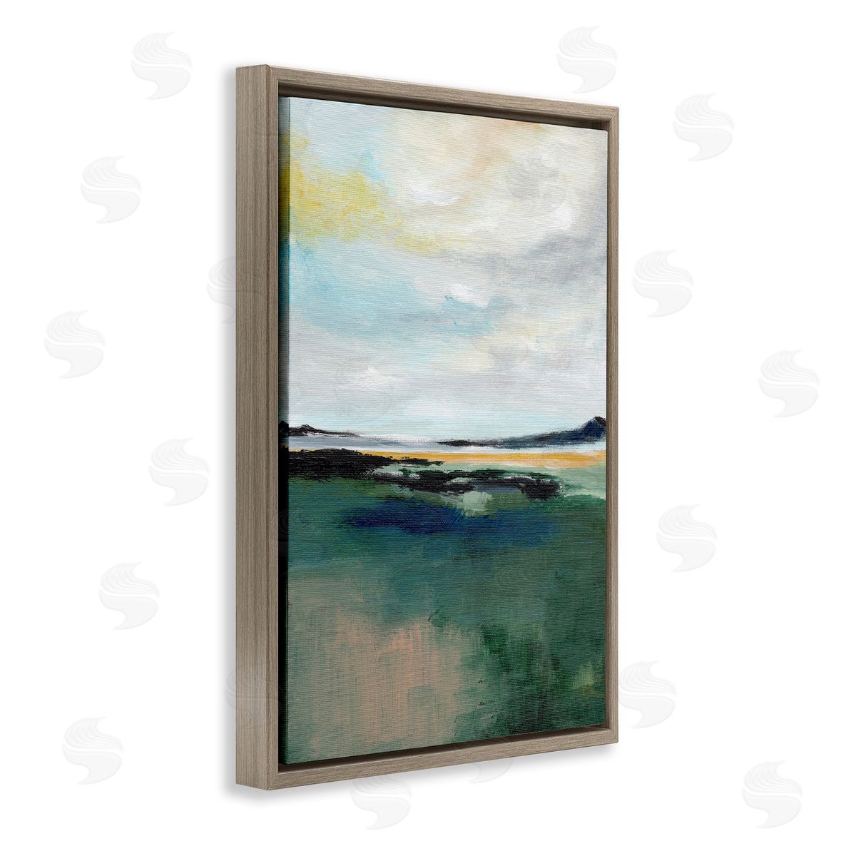 1x Umber Landscape Illusion Canvas Wall Art Print