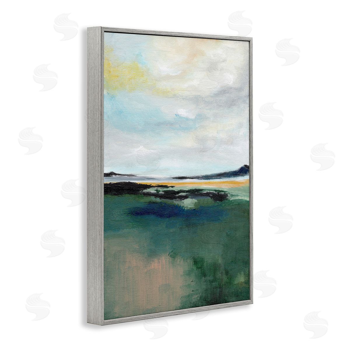 1x Umber Landscape Illusion Canvas Wall Art Print