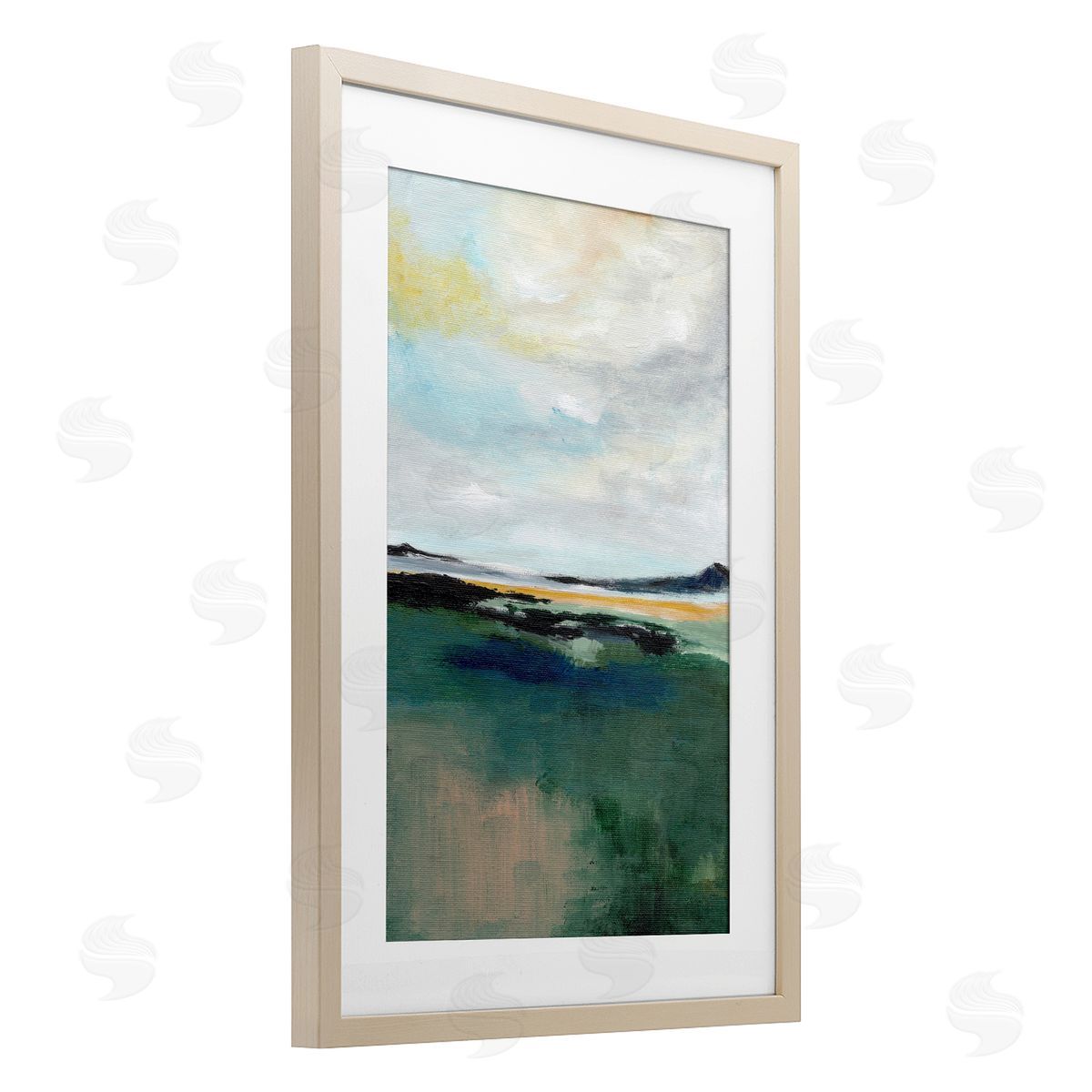 1x Umber Landscape Illusion Canvas Wall Art Print